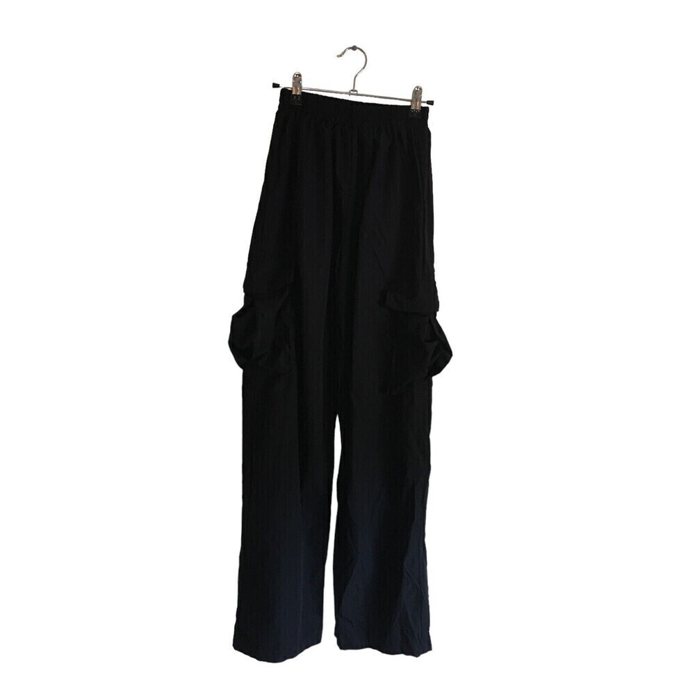 Effordram Pants Size M Medium Black Stretchy Waist Cargo Pockets Women's